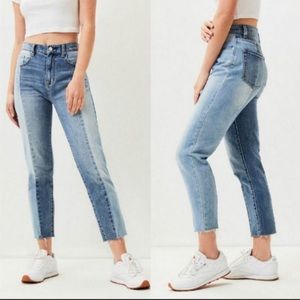 Pacsun Vintage Icon Jeans Two Tones Frayed Raw Hem Skinny Ankle Length Size 23